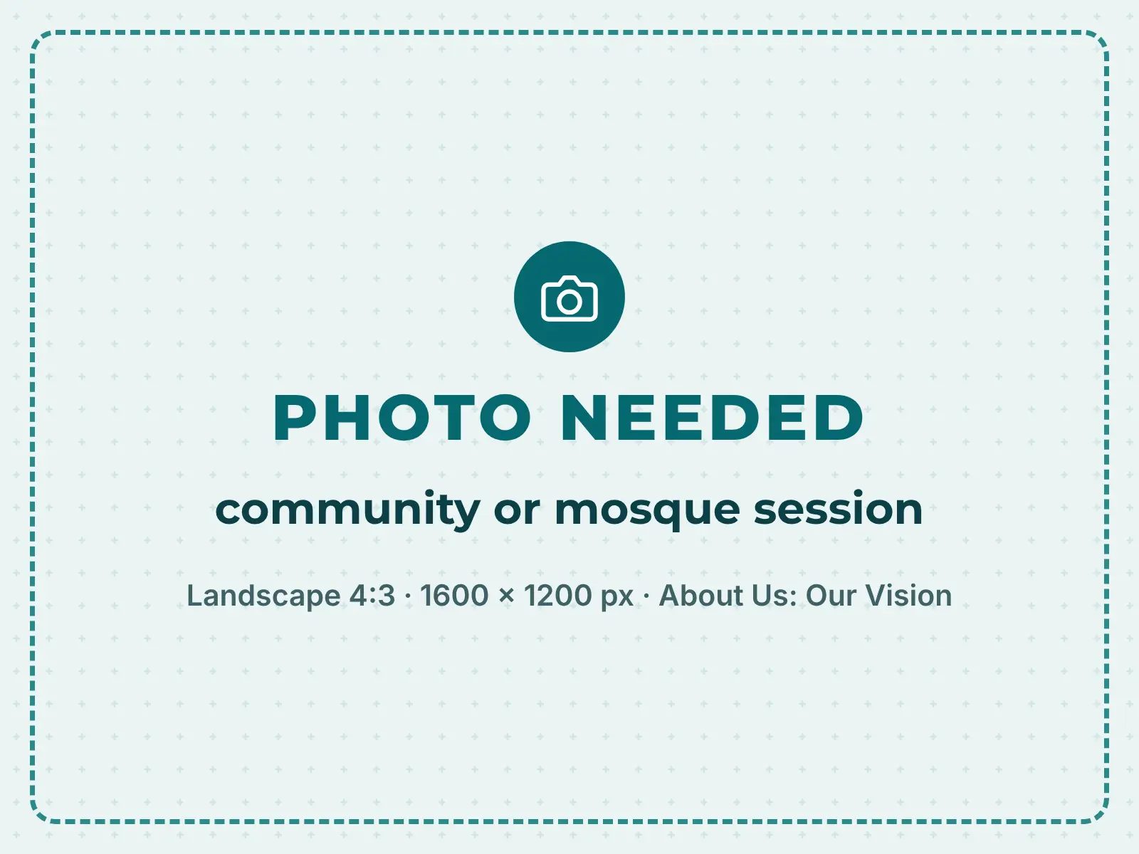 Placeholder: community or mosque session needed
